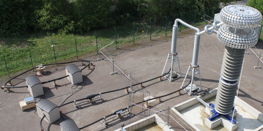 Luftbild von HCTS mit Kabel als Prüfling Luftbild von HCTS mit Kabel als Prüfling