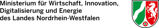 Förderlogo Ministerium für Wirtschaft, Innovatioan, Digitalisierung und Energie NRW