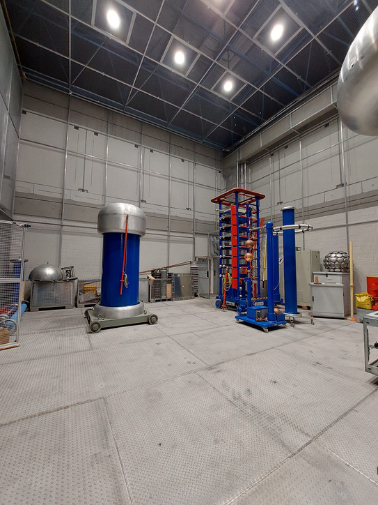 Picture of the AC high voltage laboratory of the institute for high voltage technology